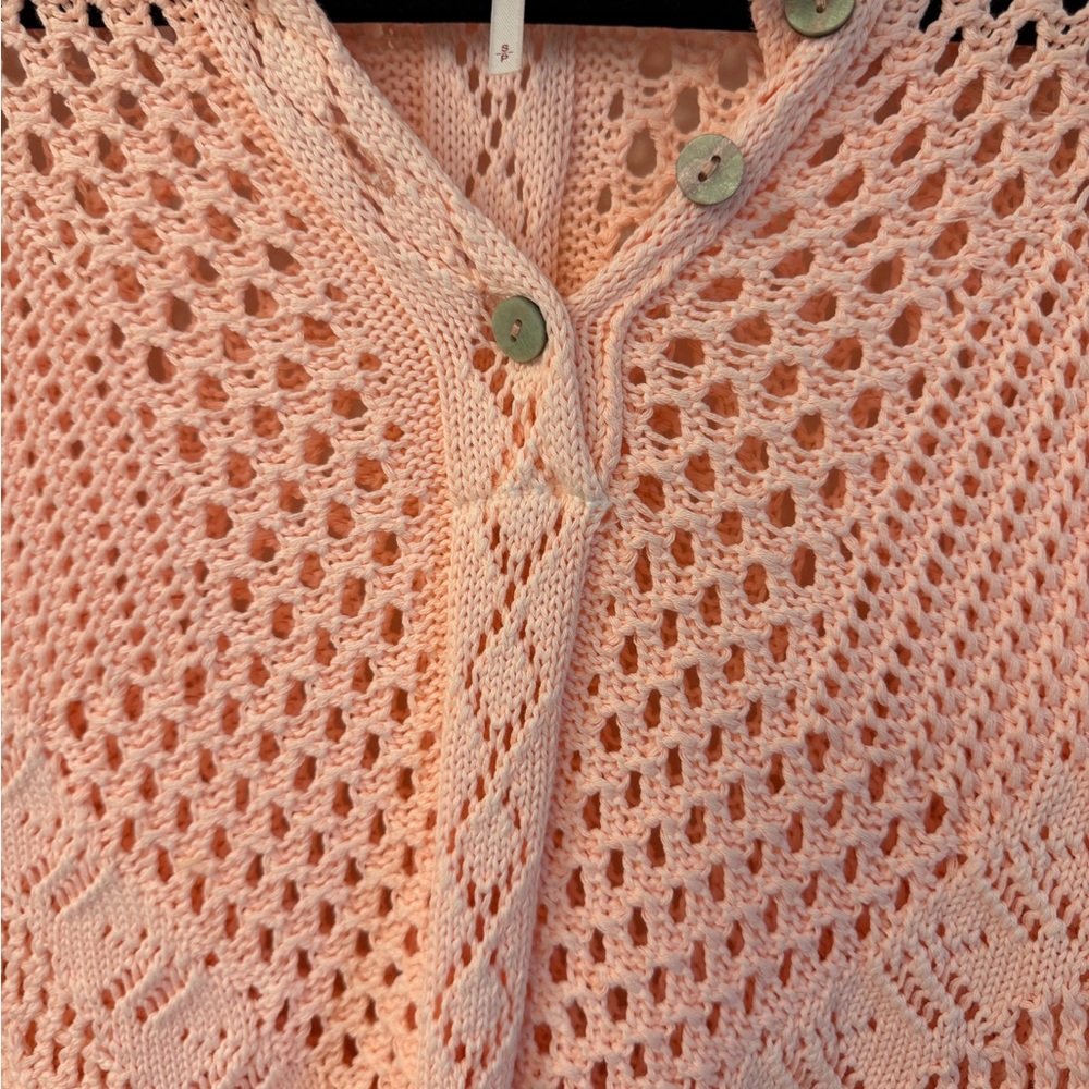 Peach Free people knit  Women's Sweater - Picture 2 of 5